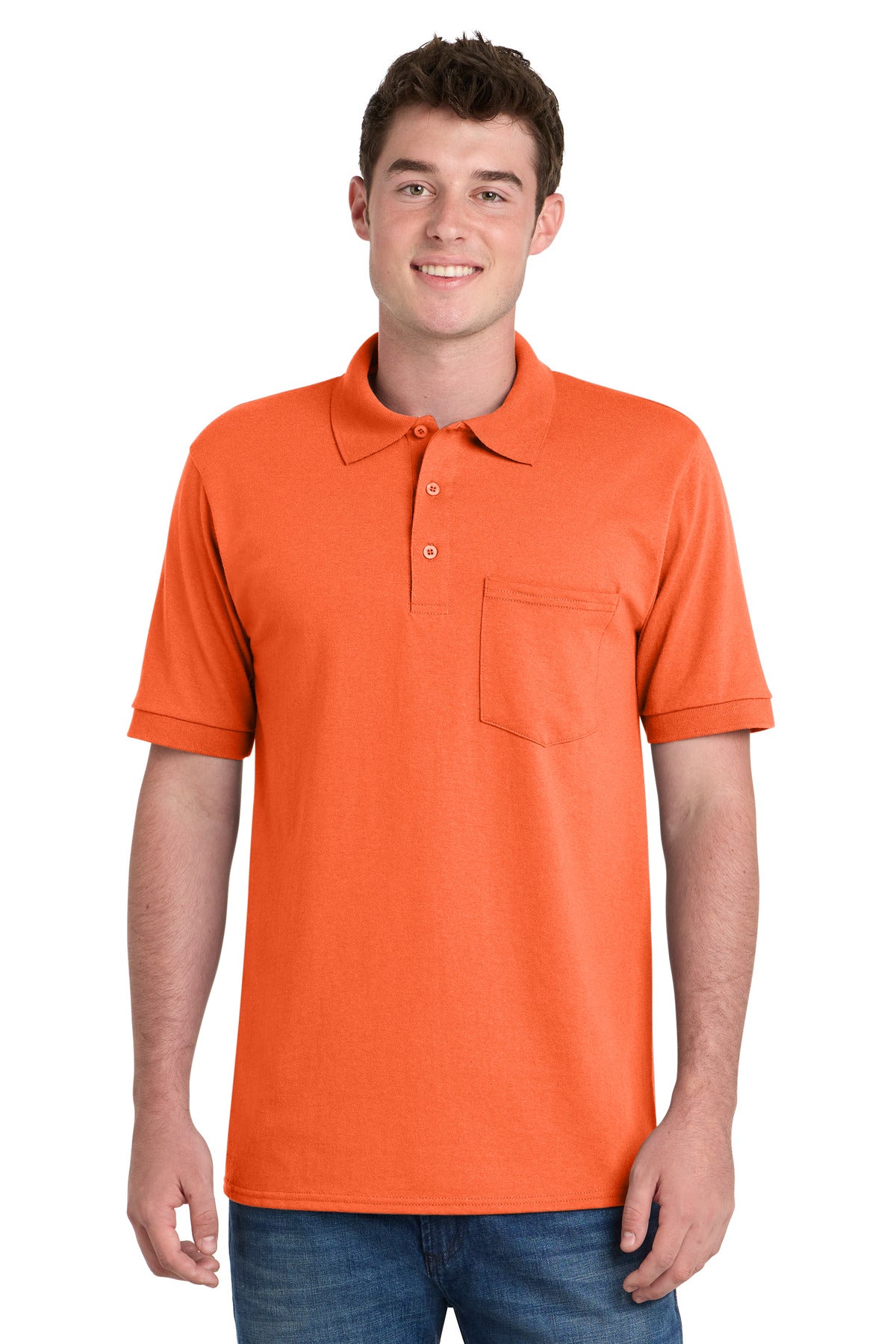 Port & Co ™ Core Blend Jersey Knit Pocket Polo. KP55P