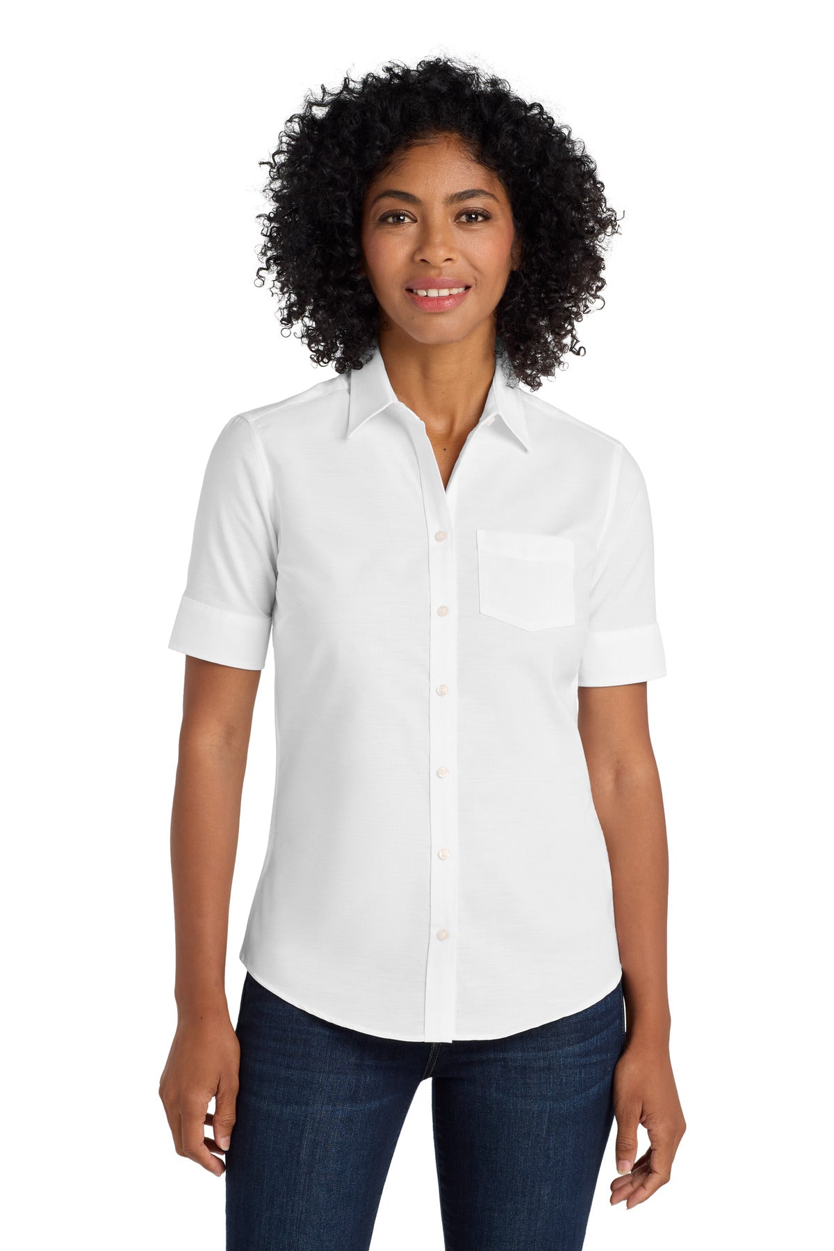 Port Authority ® Women's Short Sleeve SuperPro ™ Oxford Shirt. L659