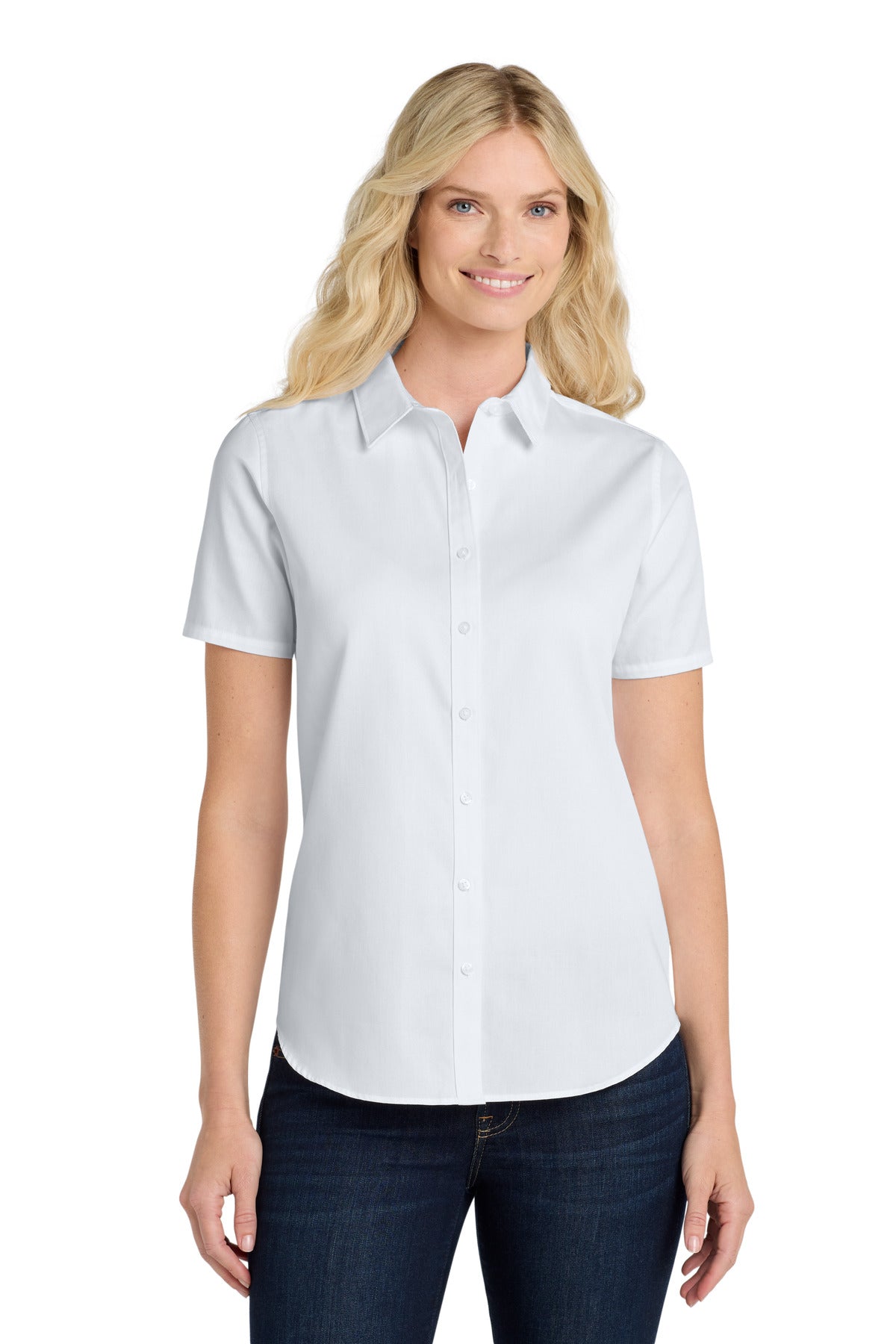 Port Authority ® Women's Short Sleeve SuperPro React ™ Twill Shirt. LW809