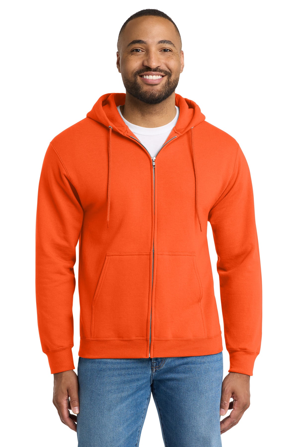 Port & Co ™ Tall Essential Fleece Full-Zip Hooded Sweatshirt. PC90ZHT