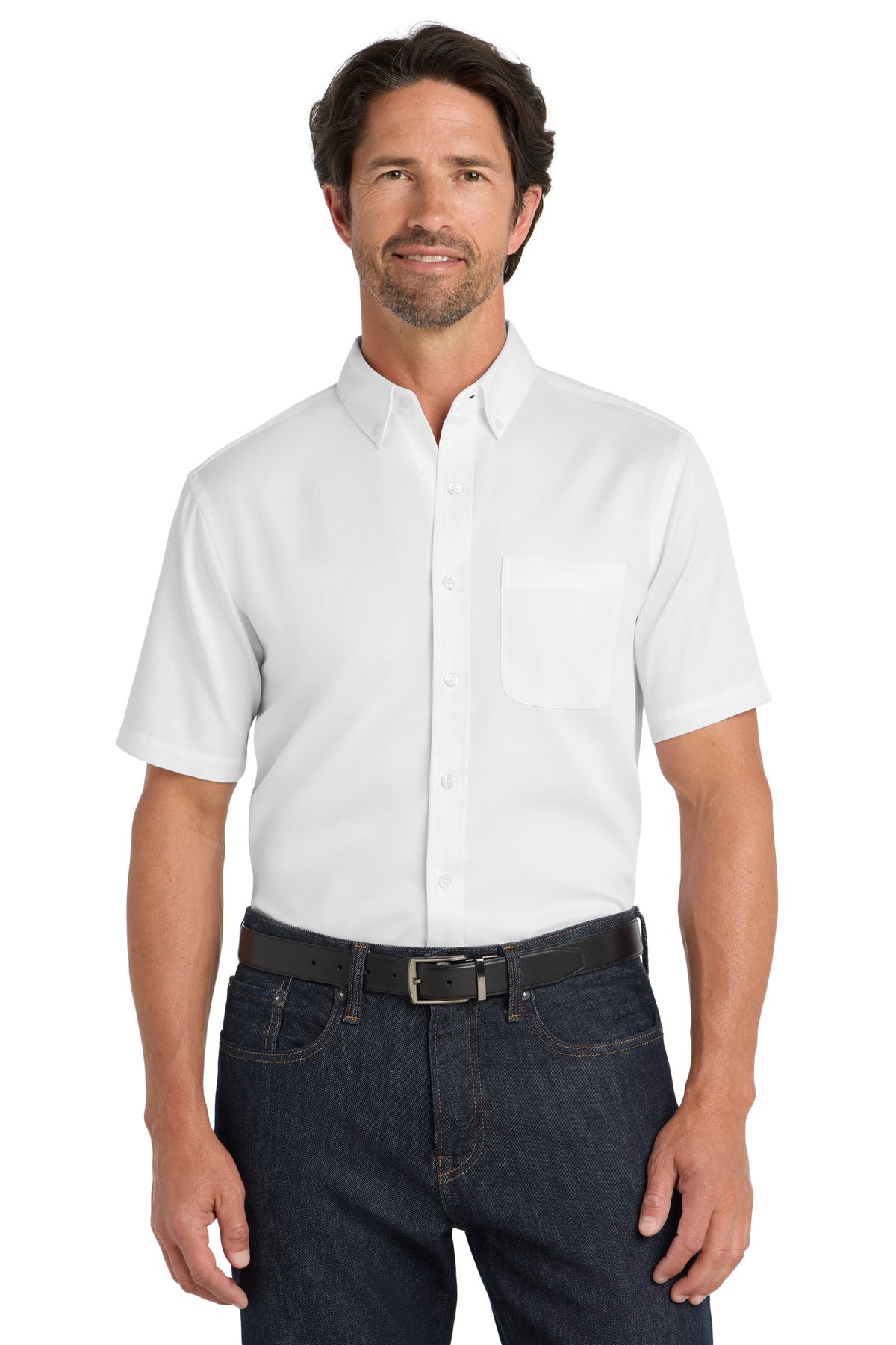Port Authority ® Short Sleeve SuperPro React ™ Twill Shirt. W809
