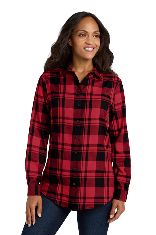 Port Authority ®  Women's Plaid Flannel Tunic . LW668