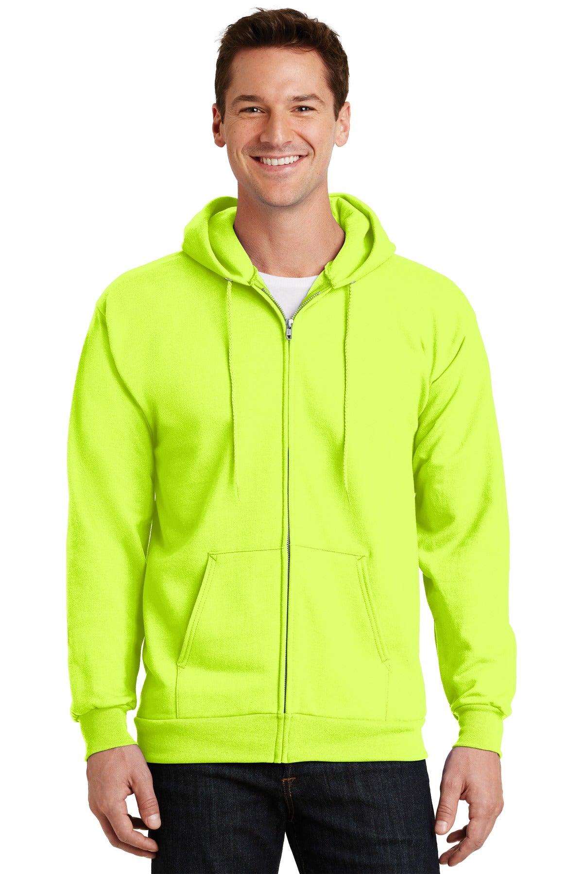 Port & Co ™  Essential Fleece Full-Zip Hooded Sweatshirt.  PC90ZH